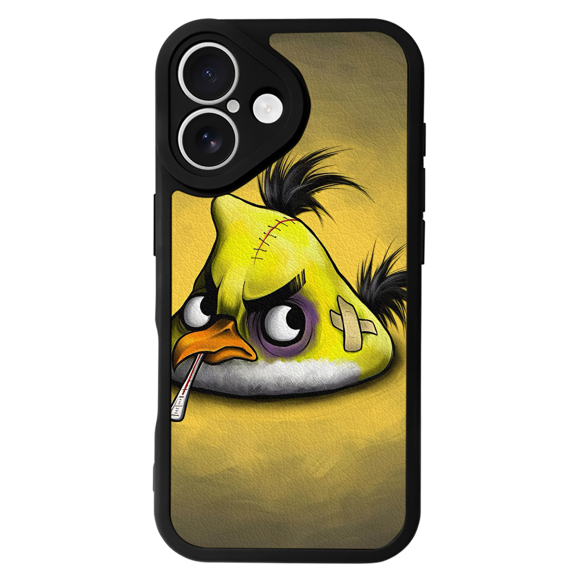 （画像用） Angry Birds アングリーバード 【iPhone 16シリーズ対応】シリコンスマホケース（レザー調） 材質：シリコン